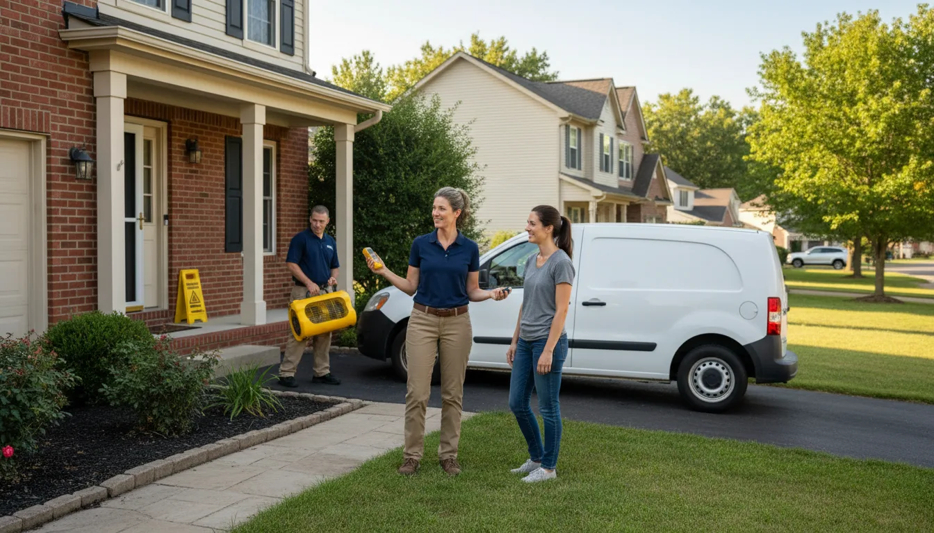 Residential water damage restoration in Comstock, NE